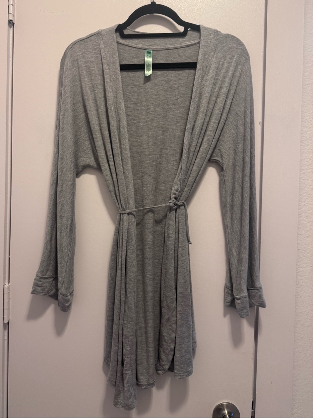 Honeydew Intimates Women’s Medium Gray Lightweight Robe Cardigan Wrap Tie
